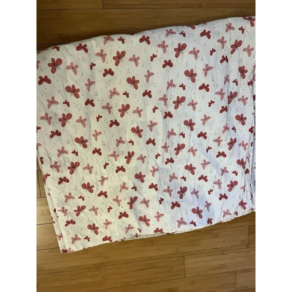 Pillowfort kids' butterfly Flat sheet Pink Twin Size 100% Cotton